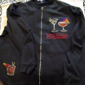 Women's zip up sweatshirt.